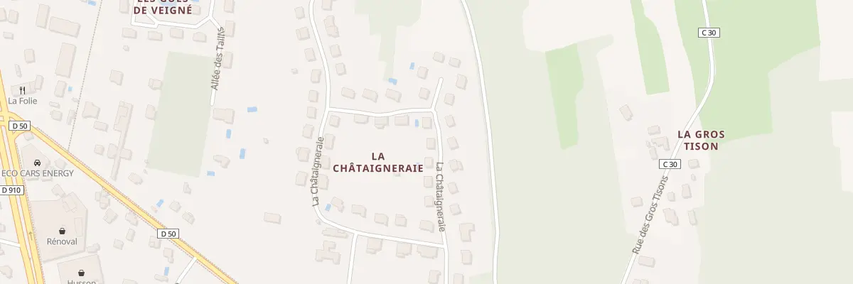 Plan du 37 La Châtaigneraie à Veigné