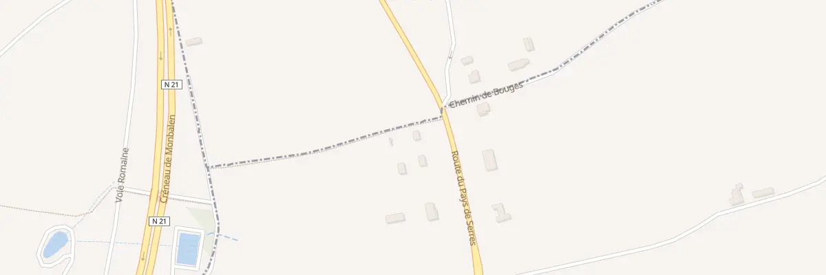 Plan du 2 Rte du Pays de Serres à Monbalen