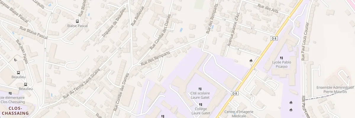 Plan du 16B Rue des Remparts à Périgueux