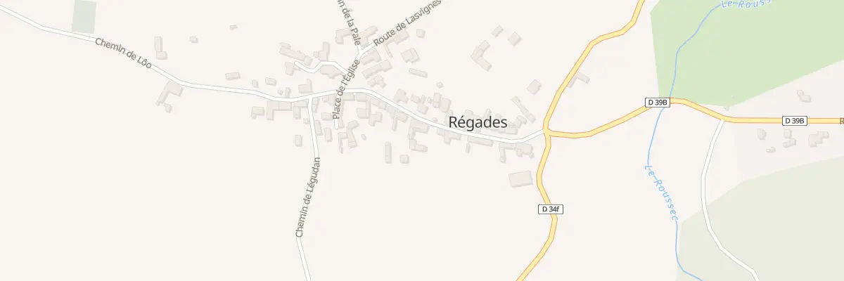 Plan du 39A Le Village à Régades