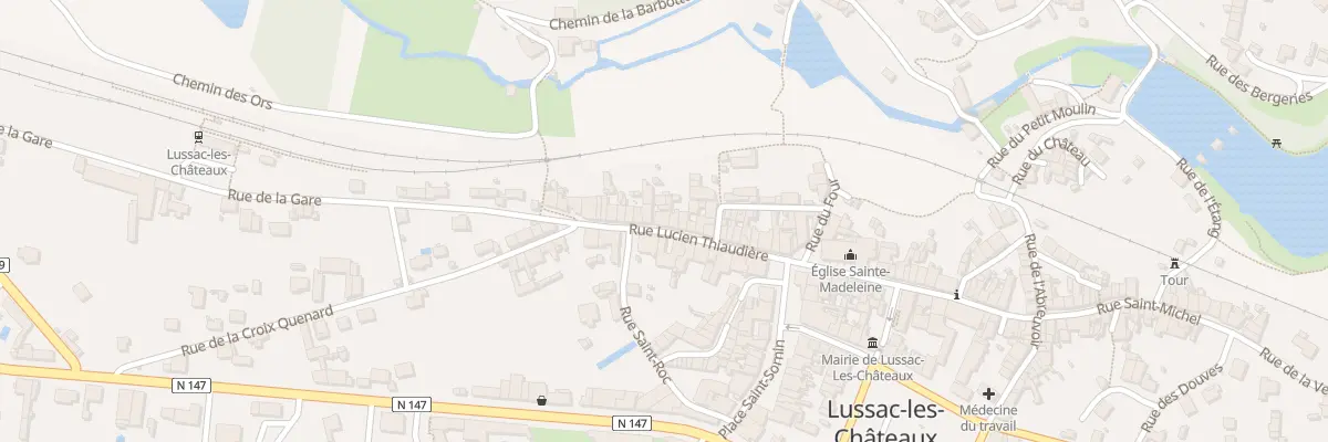 Plan du 24 Rue Lucien Thiaudière à Lussac-les-Châteaux
