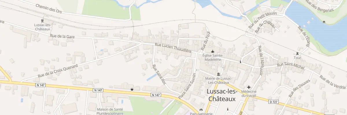 Plan du 9 Rue Lucien Thiaudière à Lussac-les-Châteaux