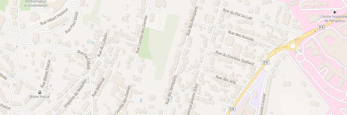 Plan du 57 Rue des Remparts à Périgueux