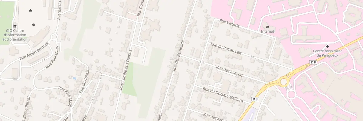 Plan du 72 Rue des Remparts à Périgueux