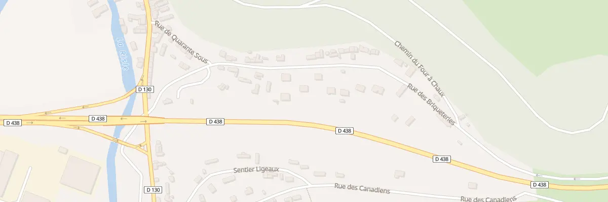 Plan de la Rue des Briqueteries à Brionne