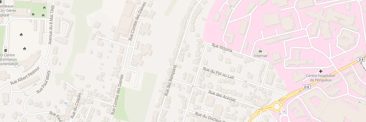 Plan du 80 Rue des Remparts à Périgueux