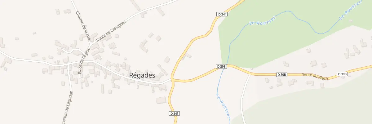 Plan du 2 Le Village à Régades