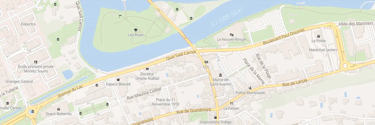 Plan du 2 Quai Sadi Carnot à Saint-Avertin