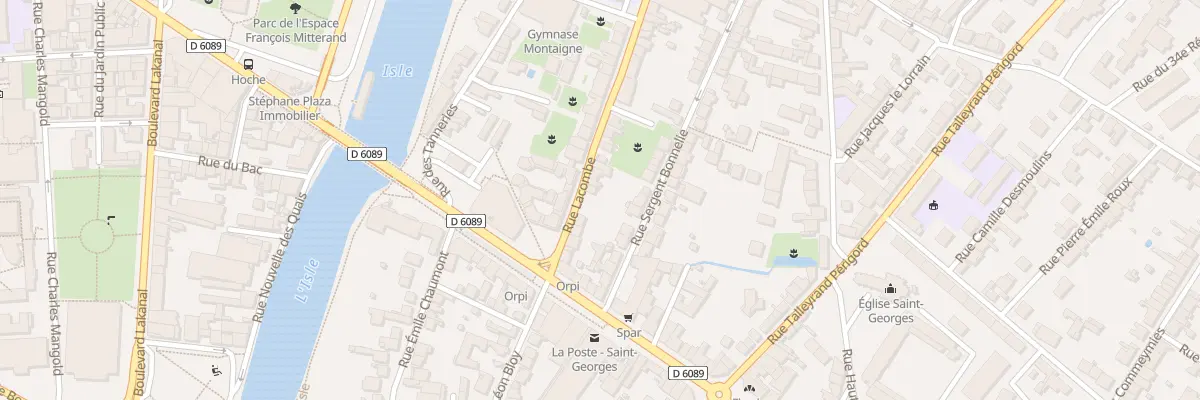 Plan du 14 Rue Lacombe à Périgueux