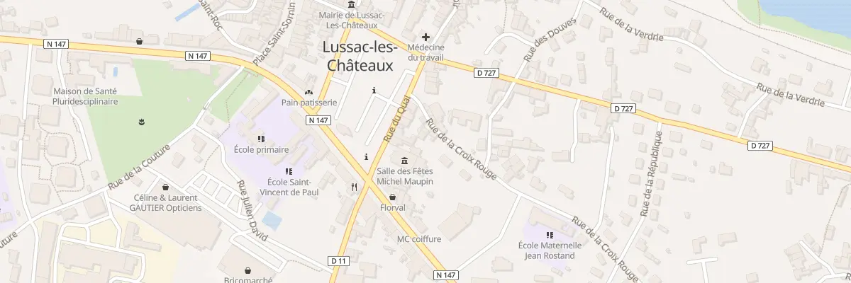 Plan du 6 Rue de la Croix Rouge à Lussac-les-Châteaux
