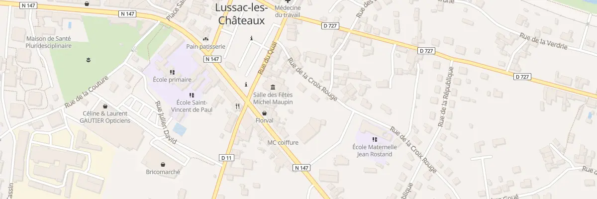 Plan du 10B Rue de la Croix Rouge à Lussac-les-Châteaux