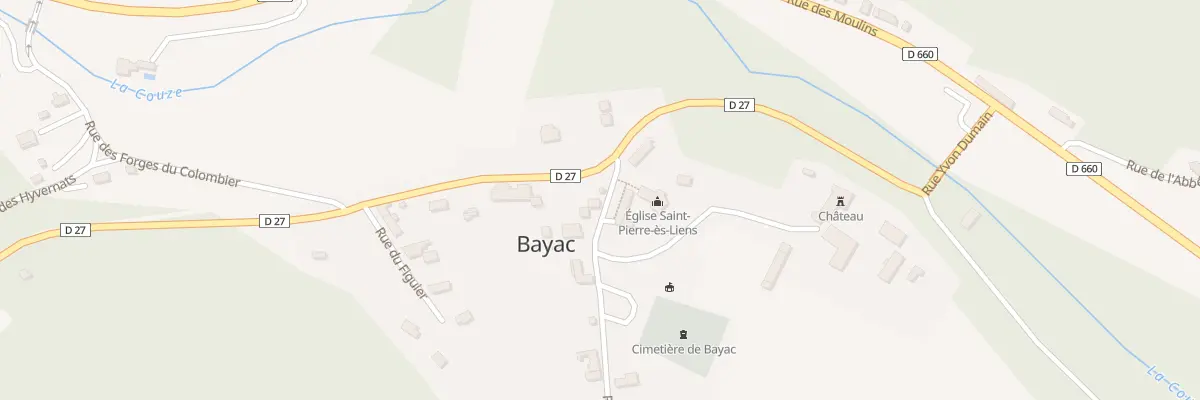 Plan du 2 Le Bourg à Bayac