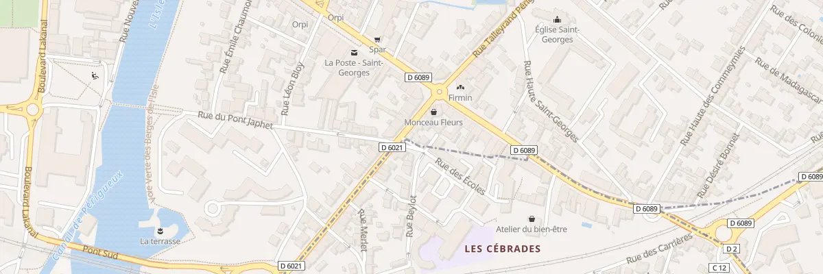 Plan du 50 Rte de Bergerac à Périgueux