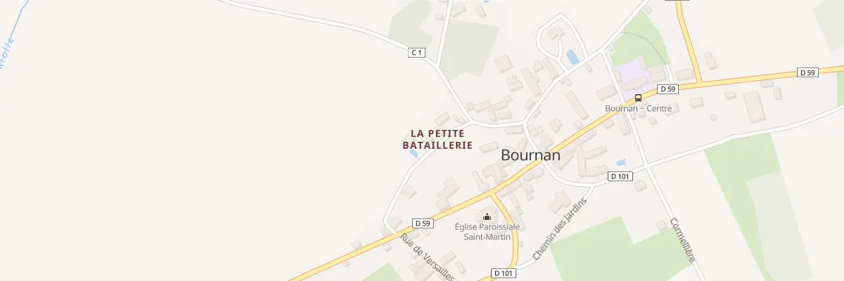 Plan du 2 La Petite Bataillerie à Bournan