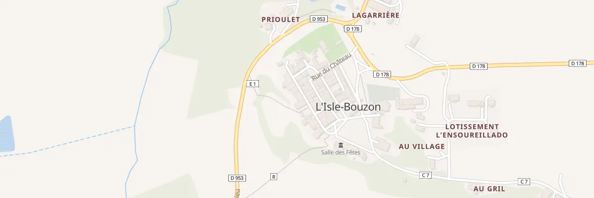 Plan du 5023 Au Village à L’Isle-Bouzon