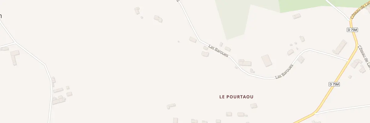 Plan du 64 Las Baroues à Larcan