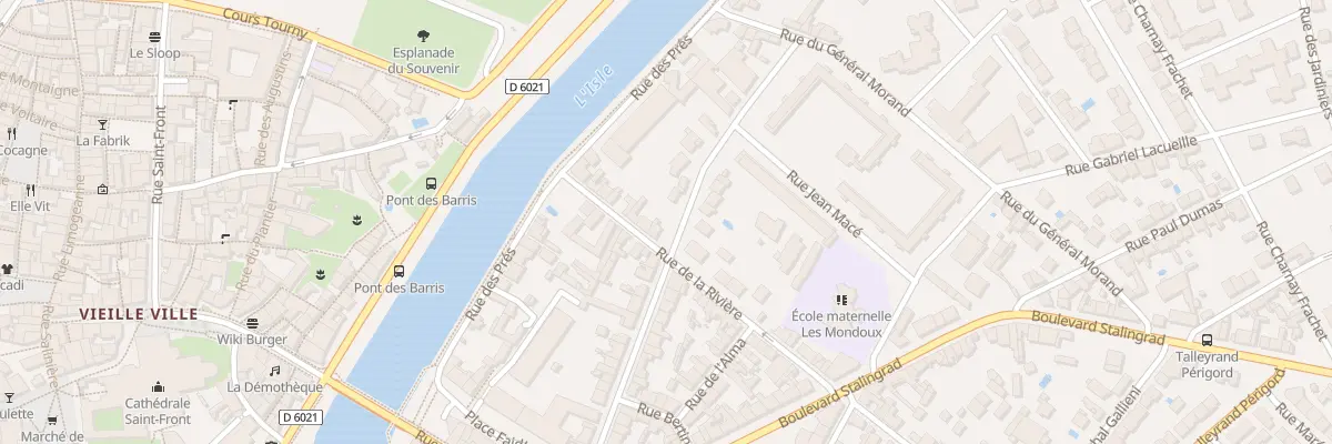 Plan du 17 Rue de la Rivière à Périgueux