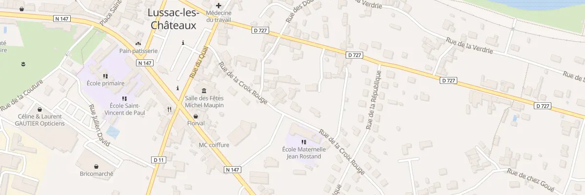 Plan du 15 Rue de la Croix Rouge à Lussac-les-Châteaux