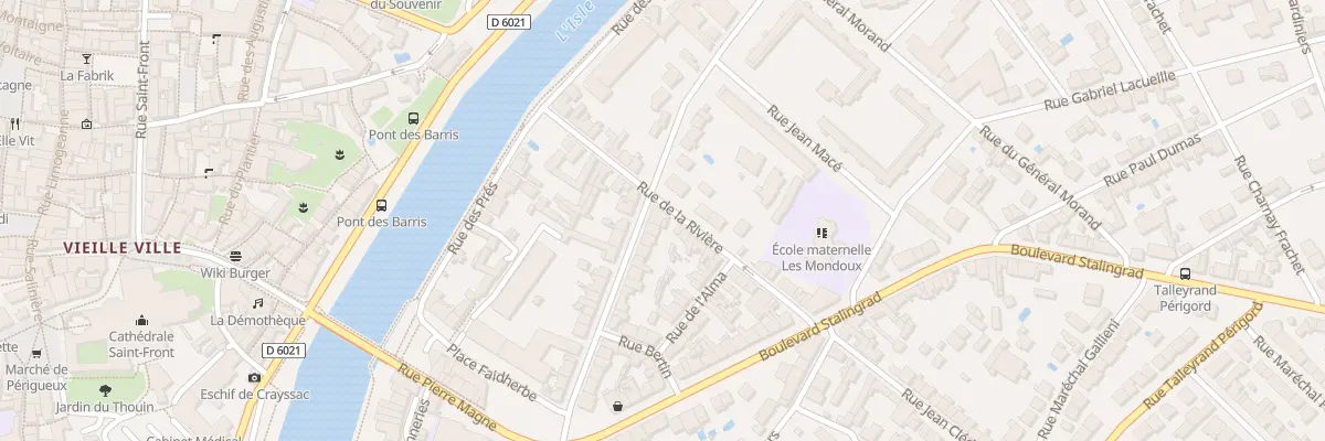Plan du 26 Rue de la Rivière à Périgueux