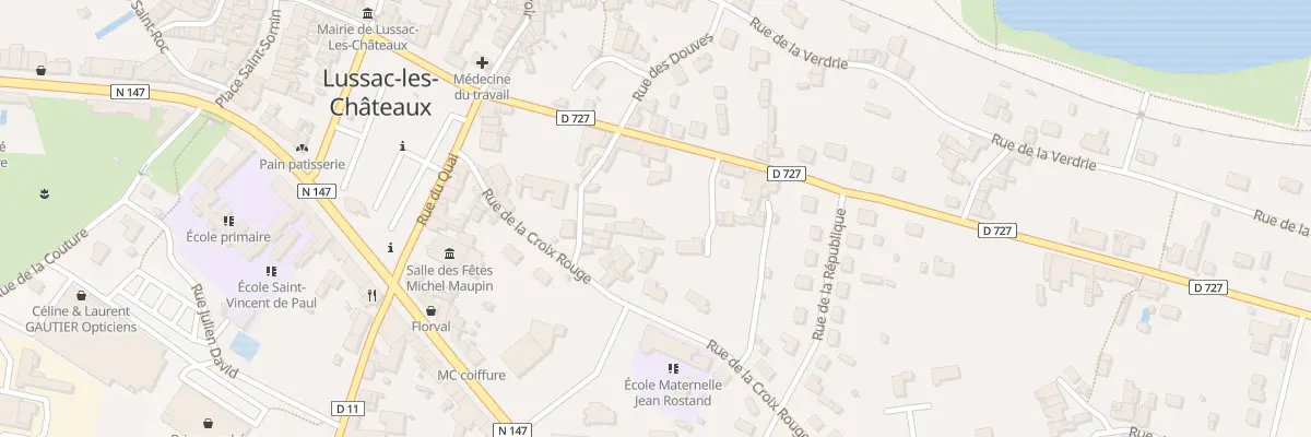 Plan du 13 Rue de la Croix Rouge à Lussac-les-Châteaux