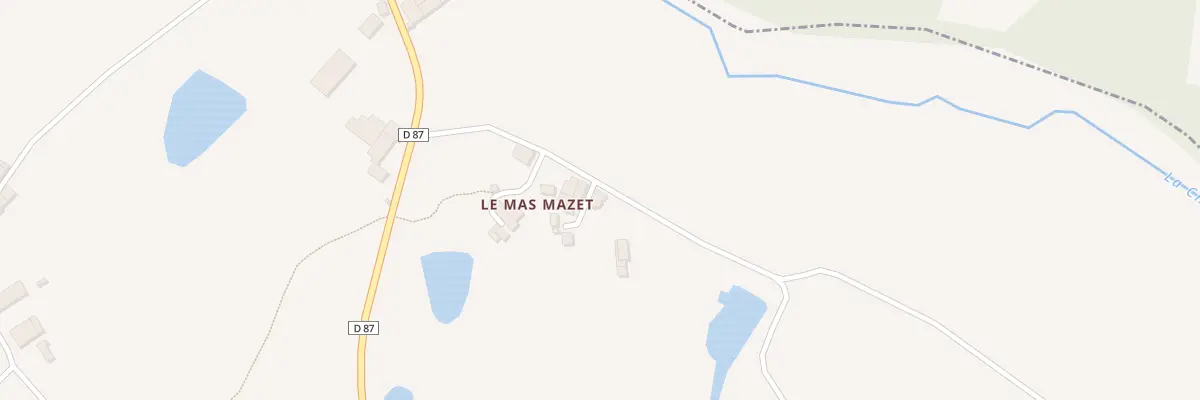 Plan du 5172 Le Mas Mazet à Videix