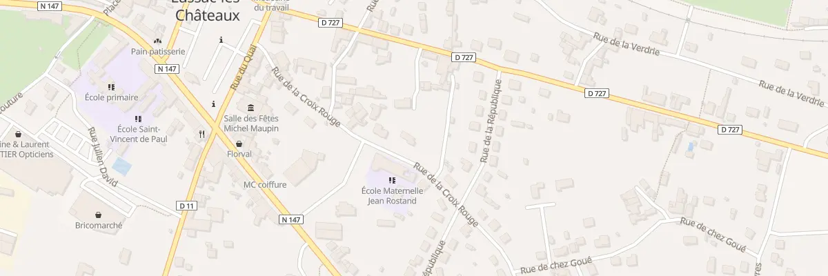 Plan du 27 Rue de la Croix Rouge à Lussac-les-Châteaux