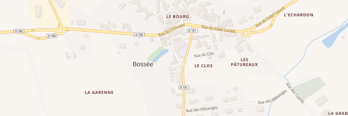 Plan du 2 Rue de l’Abreuvoir à Bossée