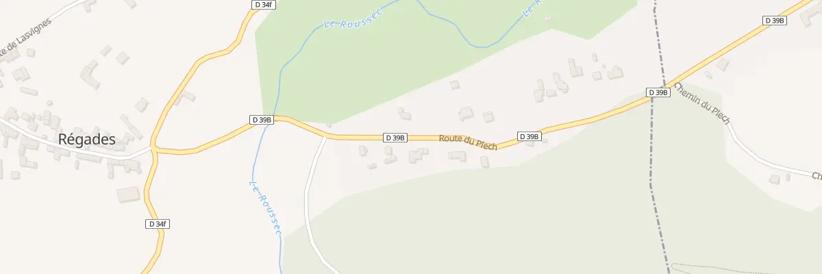 Plan du 358 Rte du Plech à Régades
