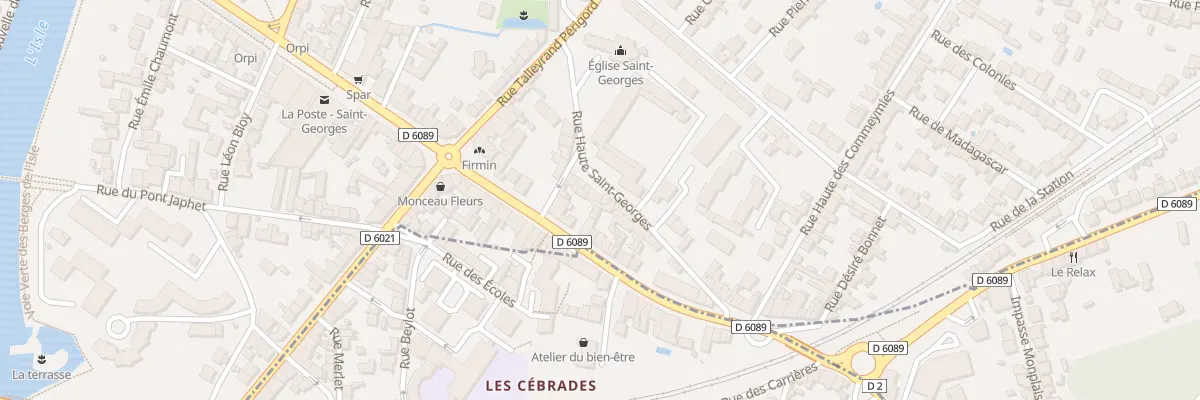 Plan du 20 Rue Haute Saint Georges à Périgueux