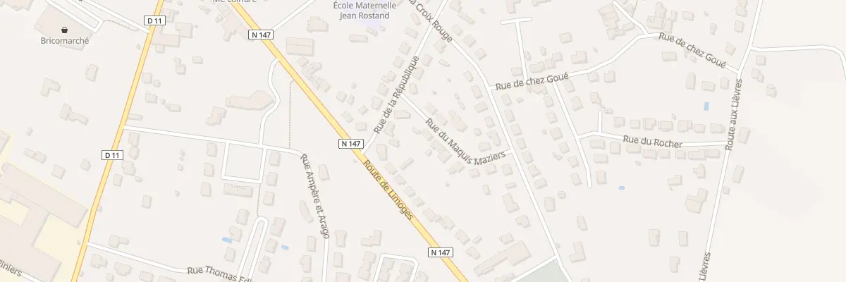 Plan du 2 Rue du Maquis Maziers à Lussac-les-Châteaux