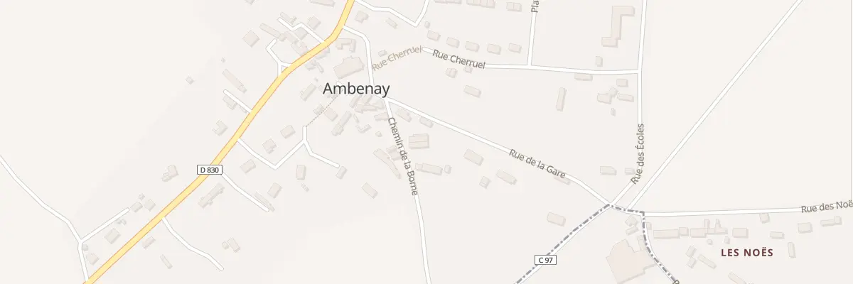 Plan du 2 Rue de la Gare à Ambenay