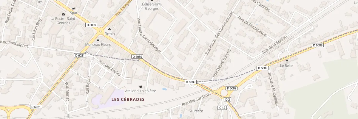 Plan du 9 Rue Haute Saint Georges à Périgueux