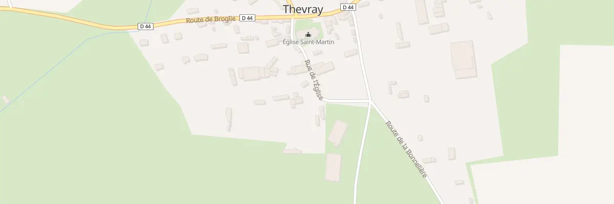 Plan du 10 Rue de l’Eglise - Thevray à Mesnil-en-Ouche