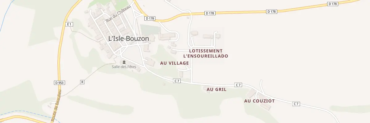 Plan du 5084 Au Village à L’Isle-Bouzon