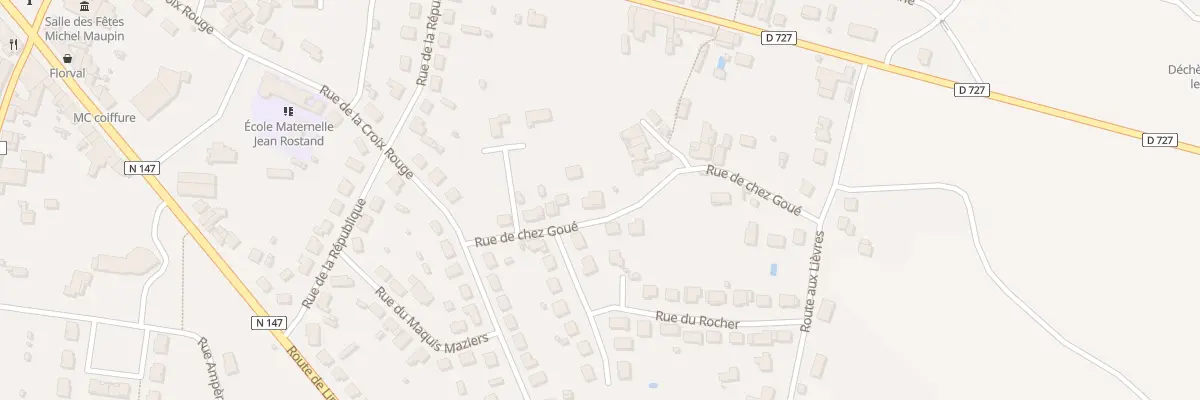 Plan du 9 Rue de Chez Goué à Lussac-les-Châteaux