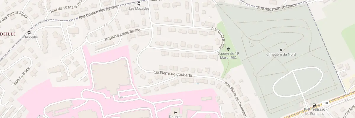 Plan du 8 Rue Louis Braille à Périgueux
