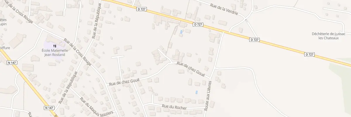 Plan du 27 Rue de Chez Goué à Lussac-les-Châteaux