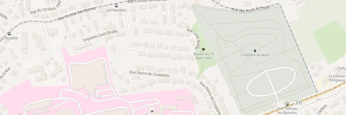Plan du 16 Rue Louis Braille à Périgueux