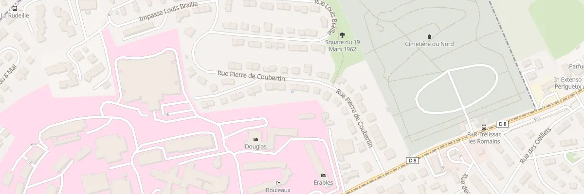 Plan du 21 Rue Pierre de Coubertin à Périgueux
