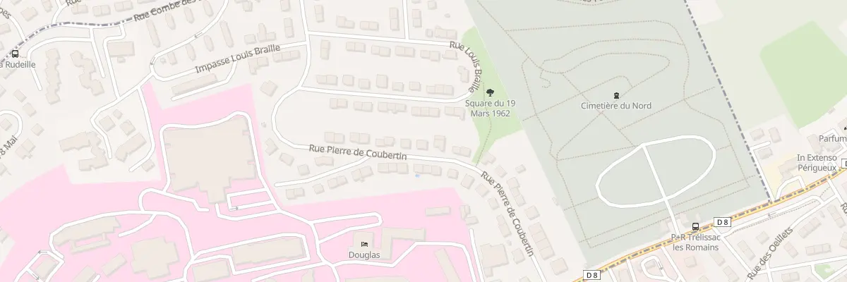 Plan du 30 Rue Pierre de Coubertin à Périgueux