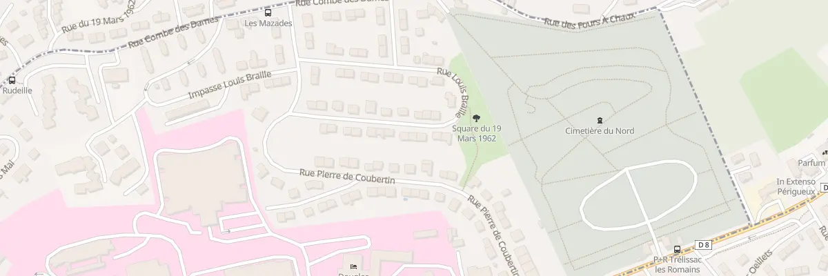 Plan du 18 Rue Louis Braille à Périgueux