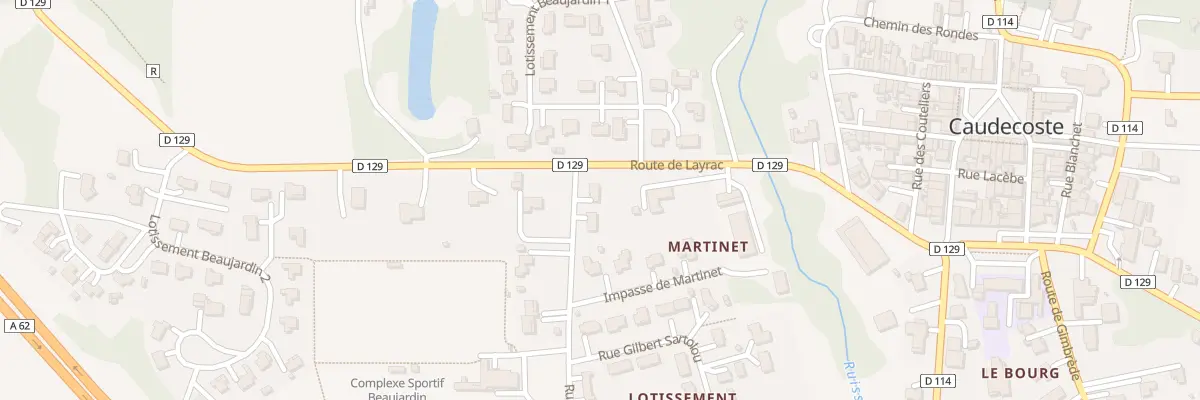 Plan du 23 Rue du Stade à Caudecoste
