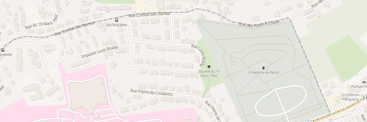 Plan du 15 Rue Louis Braille à Périgueux