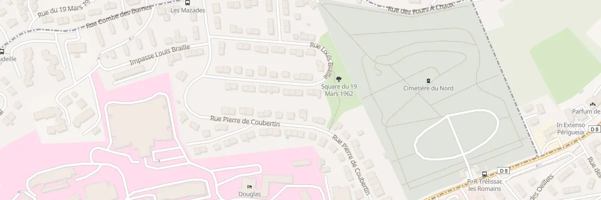 Plan du 20 Rue Louis Braille à Périgueux