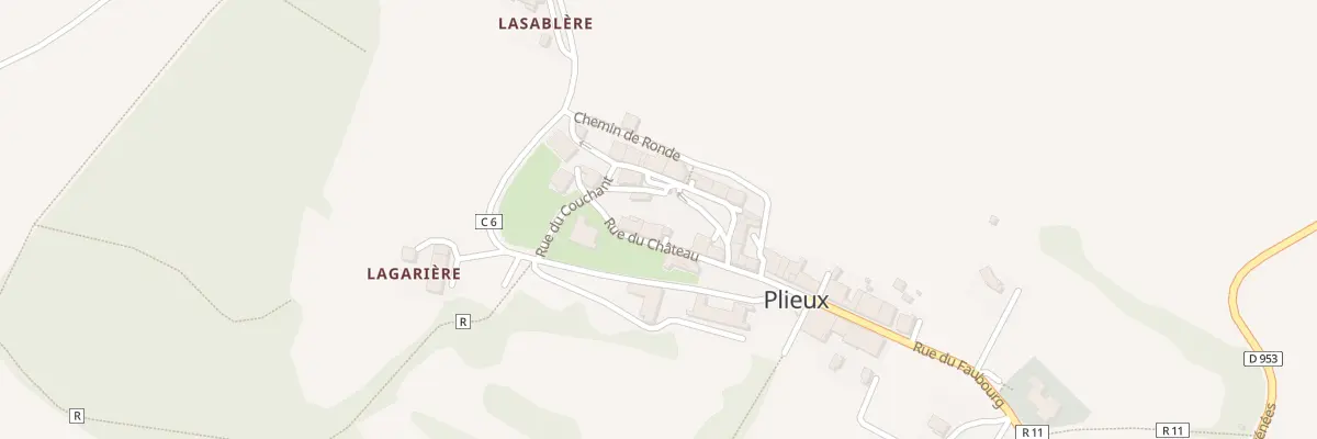 Plan du 6 Rue du Château à Plieux