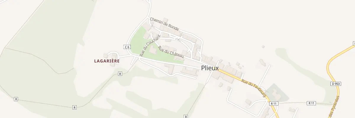 Plan du 5024 Au Village à Plieux