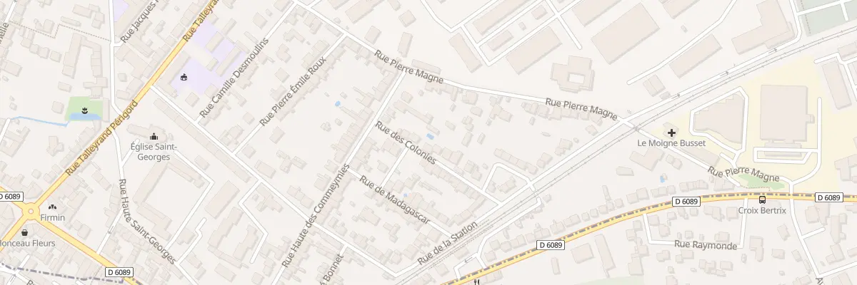 Plan du 11 Rue des Colonies à Périgueux