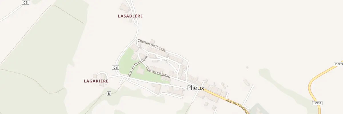 Plan du 5019 Au Village à Plieux