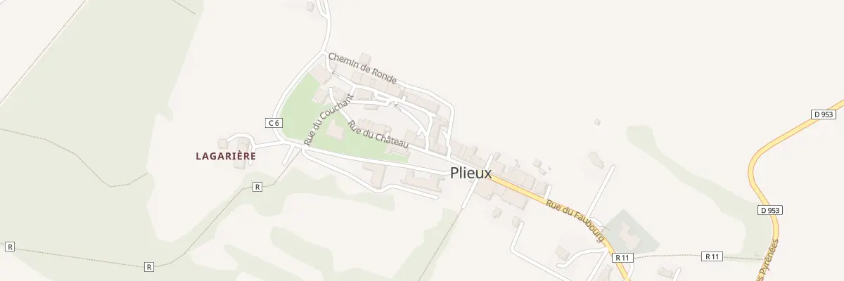 Plan du 5022 Au Village à Plieux