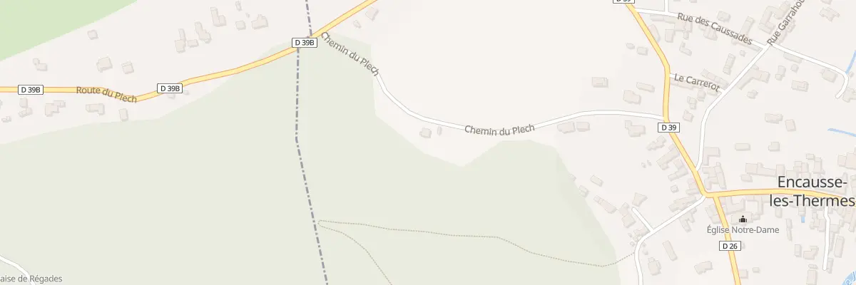 Plan du 283 Che du Plech à Encausse-les-Thermes